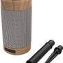 KitSound KS DIGGIT Diggit Outdoor Freestanding Bluetooth Garden Speaker with Removable Stake, Silver/Wood (New) Image 4