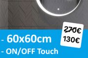 LED Bathroom Mirror Round Makeup Antifog Cosmetic