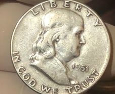 5 X B.franklin Half Dollars Please Read Description