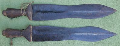 Antique Mongo African Tribe Hand Forge Iron Swords Knifes Daggers