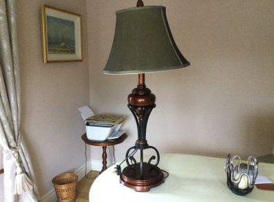 Lighting - Tall Bronzed Table Lamp,