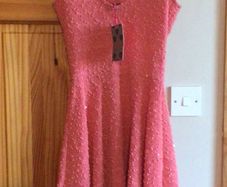Bnwts Boohoo Ladies Coral dress Size 10 includes postage