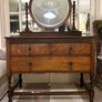 Antique oak vanity table Image 2