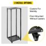 Open Frame 4-Post Network Server Rack 25 U Design Cold-rolled Steel Rack 1200 LBS Load Capacity With 4 Casters for Server Image 7