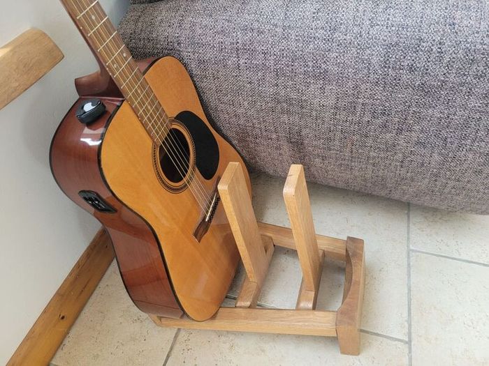 Handmade Oak guitar holder