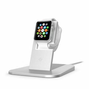 Twelve South HiRise stand for Apple Watch, silver | Metal charging dock for Apple Watch