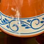 Hand Painted Large Terra Cotta Blue and White Bowl for Salad Pasta Fruits Image 6