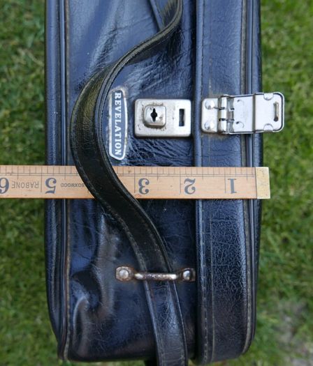 Vintage 1900S Black Textured faux-leather Revelation Train Vanity Case