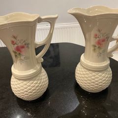Donegal Parian ware pair of 9 inch Ewers