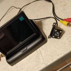 car reverse camera and monitor flip to close when need. All cables and easy to install on reverse positive cable and ground metal part of the car.