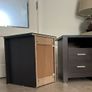 Walnut  bedside lockers x 2 Image 5