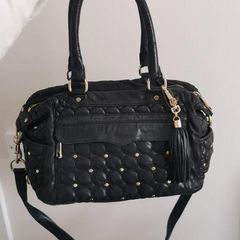 Leather bag REBECCA MINKOFF Morning After Satchel