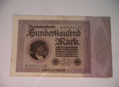 Germany. Reichsbanknote. 100000 Mark (1.2.1923)
