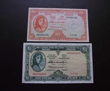 1968 Lady Lavery 10 shillings in nice condition!