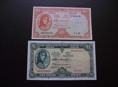1968 Lady Lavery 10 shillings in nice condition!