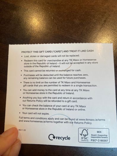 TK Maxx Voucher