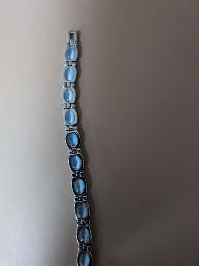 Silver & Blue/Grey  Stone Bracelet. New. Costume Jewellery.