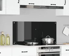 Kitchen Backsplash Black 110 x 50 x 0.6 cm