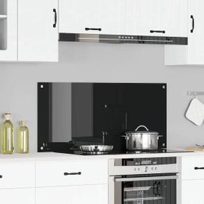 Kitchen Backsplash Black 110 x 50 x 0.6 cm