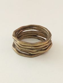 Ring worn as 5 rings together