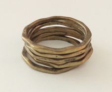 Ring worn as 5 rings together