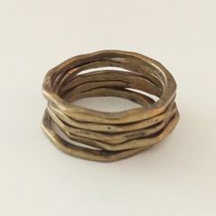Ring worn as 5 rings together