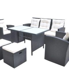_Garden Furniture Set 18 Pieces Poly Rattan Dining furniture Set Garden Furniture Set