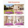 Gymnastic Bars for Kids, 63.5 kg Capacity Folding Training Kip Bar with Mat, Adjustable Height Gymnastic Horizontal Bar for Home, Training Equipment for Indoor Outdoor, Easy to Assemble, Purple Image 7