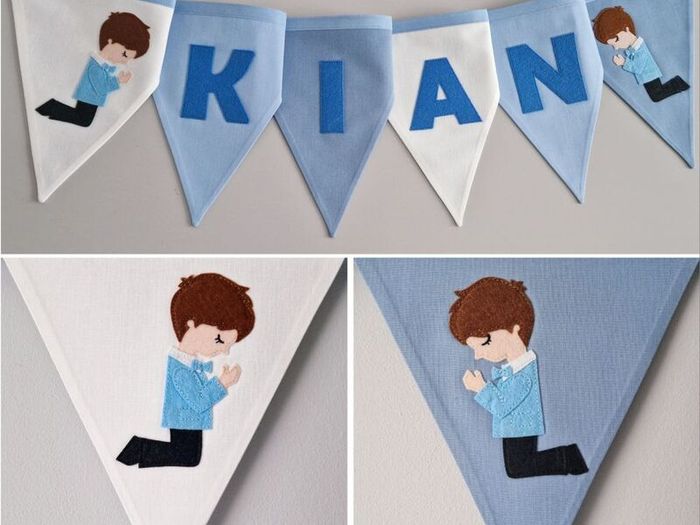 Beautiful Personalised Communion Bunting