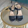 Ladies Navy Block Heel Sandals by Carvela Image 3