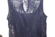 Black Sleeveless Lace top with camisole