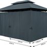 3 x 4m Metal Garden Gazebo with Side Curtains Water-Repellent UV50+ Outdoor Gazebo Image 3