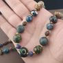 Ancient Gabri Thousand Eyes Skunk Glass Beads Necklace Image 6