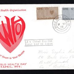 1972 Ireland World Health Day Commemorative Stamps Illustrated First Day Cover (FDC)