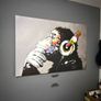 Large Banksy DJ Monkey Canvas (Street Art Wall Canvas) Image 3