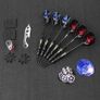 NEW SALE | Professional Steel tip Darts 24g Extra Flights+Sharpener+Tool+Aluminum Shafts with Rubber Image 5