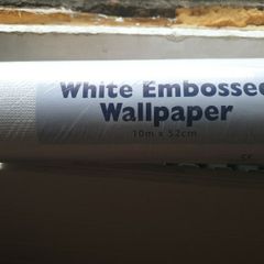 Wallpaper  White Embossed