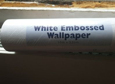 Wallpaper  White Embossed