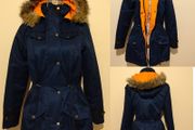 Navy Blue Parka Jacket