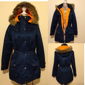 Navy Blue Parka Jacket
