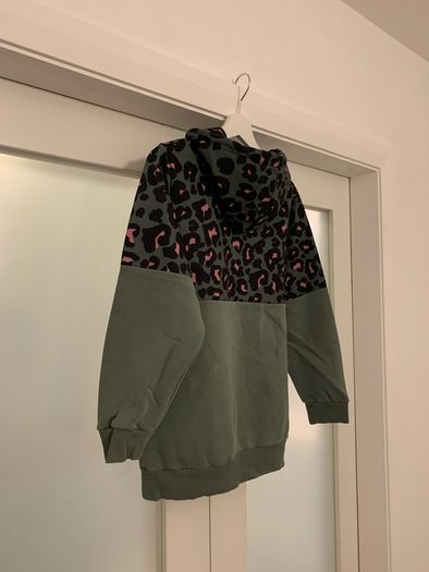 Next Khaki Green & Pink Womens Hoodie