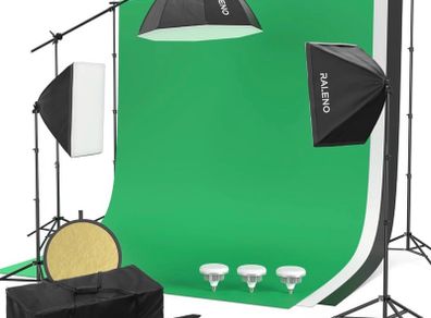 Photography lights and backgrounds