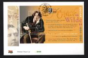 2000 Ireland London Stamp Show 2000 logo incorporated in margin of Oscar Wilde Commemorative Stamp Miniature Sheet An Post First Day Cover (FDC)