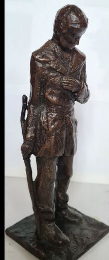 Benedict Joseph Labre Sculpture - Patinated Bronze (Signed)