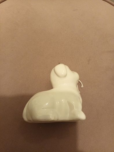 Hanging ceramic christmas dog