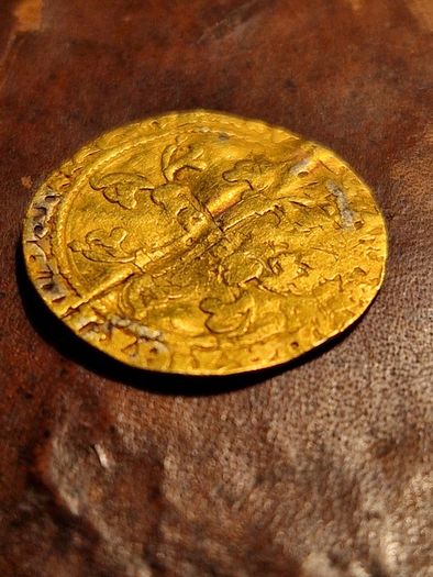 Cheap Hammered Gold Coin! French Charles 7th Demi Ecu, 1422-1461. OFFERS WELCOME.