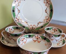 A Very Old English Bone China Tea Set