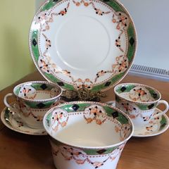 A Very Old English Bone China Tea Set
