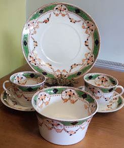A Very Old English Bone China Tea Set