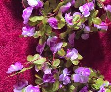 Selection 3 - 2 x Light Purple Rose - Fake Artificial Flowers Garland, approx 2.5m long each Wedding Arch